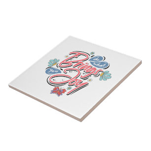 Doe wat je brengt Joy Floral en Butterfly quote Tegeltje