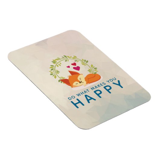 Doe wat je een vrolijke slapende vos met hart maak magneet (Rechterzijde)