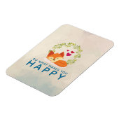 Doe wat je een vrolijke slapende vos met hart maak magneet (Linkerzijde)