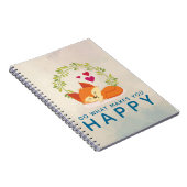 Doe wat je een vrolijke slapende vos met hart maak notitieboek (Rechterzijde)