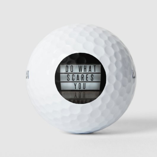 Doe wat je geeft, neem risico's golfballen (Voorkant)