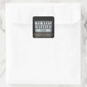 Doe wat je geeft, neem risico's vierkante sticker (Tas)