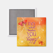 Doe wat je gelukkig maakt magneet (Voorkant / Achterkant)