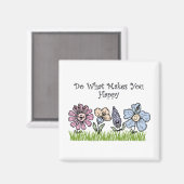 Doe wat je gelukkig maakt magneet (Voorkant / Achterkant)