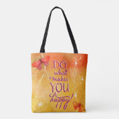Doe wat je gelukkig maakt tote bag (Achterkant)