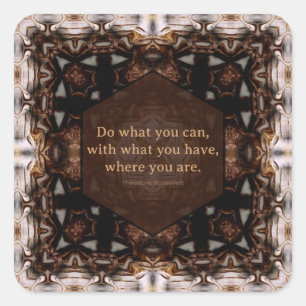 Doe Wat Je Kan WoW Aanpasbare Quote Vierkante Sticker