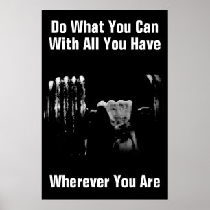Doe wat je kunt bodybuilding training poster