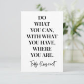 Doe wat je kunt, met wat je hebt kaart (Staand voorkant)