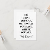 Doe wat je kunt, met wat je hebt kaart (Voorkant / Achterkant in situ)