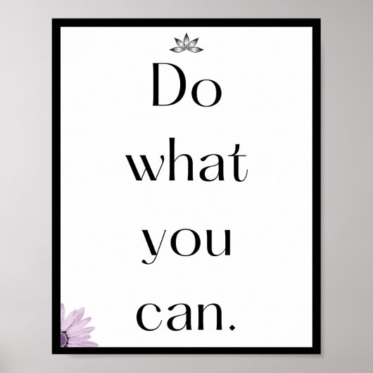 Doe wat je kunt, Quote Poster (Voorkant)