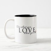 Doe Wat Je Leuk Vind Inspirerend Tweekleurige Koffiemok (Links)