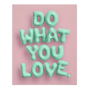 Doe wat je leuk vindt aan Poster   Mint Puffy Wall