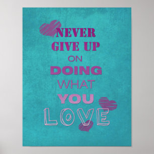 Doe wat je leuk vindt Cute Motivational Text Typog Poster