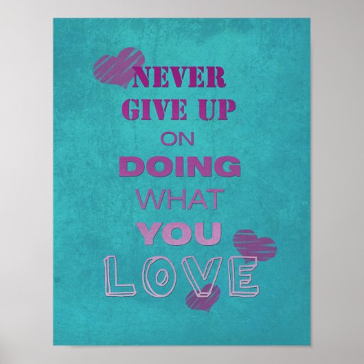 Doe wat je leuk vindt Cute Motivational Text Typog Poster (Voorkant)