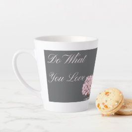 Doe wat je leuk vindt, Inspirerend bloemig citaat Latte Mok