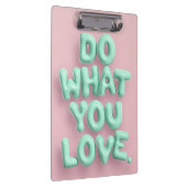 Doe wat je leuk vindt pastel klembord met mint roz (Rechts)