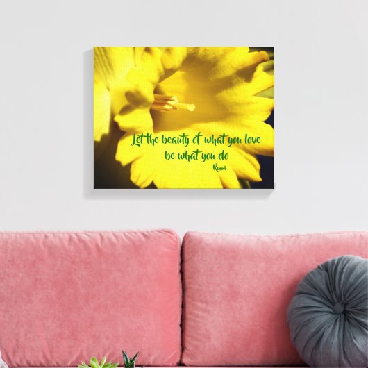 Doe wat je leuk vindt Rumi Inspirerend quote Canvas Afdruk (Insitu (Woonkamer))