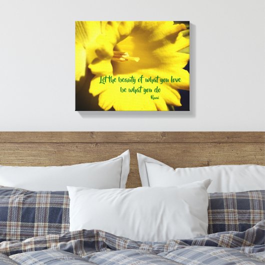 Doe wat je leuk vindt Rumi Inspirerend quote Canvas Afdruk (Insitu (Slaapkamer))