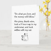 "Doe wat je leuk vindt" Satire, grappig Kaart (Gele Bloem)