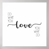 Doe wat je leuk vindt wat je doet moderne decorati poster (Voorkant)