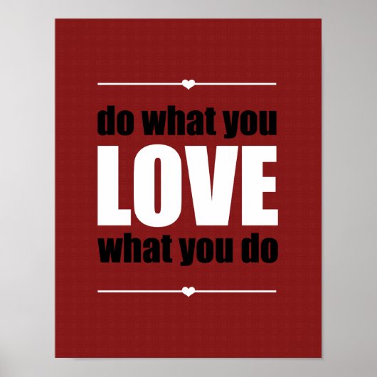 Doe wat je leuk vindt wat je doet Poster - Rood (Voorkant)