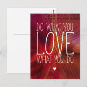 Doe wat je leuk vindt wat je Inspirerend doet Briefkaart (Voorkant / Achterkant)