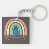 "DOE WAT JE LIEF HEBT" CITAAT  BOHO RAINBOW SLEUTELHANGER (Achterkant)