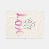 Doe wat je liefhebt 2 fleece deken (Voorkant (Horizontaal))