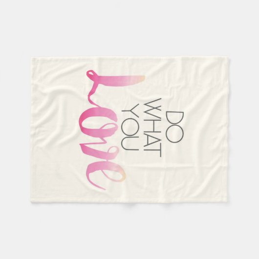 Doe wat je liefhebt 2 fleece deken (Voorkant (Horizontaal))