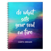 Doe wat je soep op het Notitieboek met vuurspiraal (Voorkant)