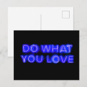 Doe wat je van Blue Neon-teken houdt Briefkaart (Voorkant / Achterkant)