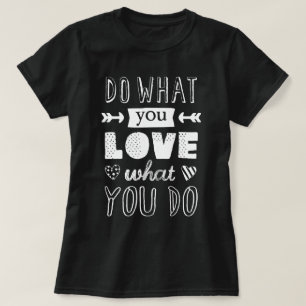 "Doe wat je van je houdt" inspirerend donker T-shirt