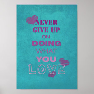 Doe wat je van motivatie teksttypografie houdt poster