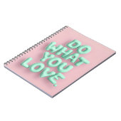 Doe wat je van pastel esthetische spiraal notitieb notitieboek (Linkerzijde)