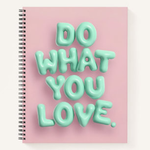 Doe wat je van pastel esthetische spiraal notitieb notitieboek