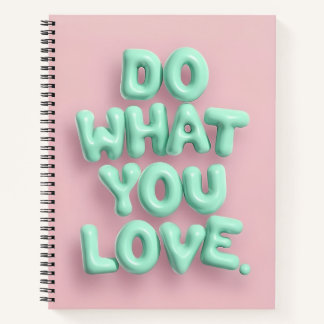 Doe wat je van pastel esthetische spiraal notitieb notitieboek