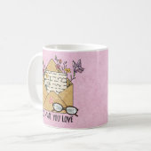 Doe wat je van wilde bloemen houdt. koffiemok (Voorkant links)