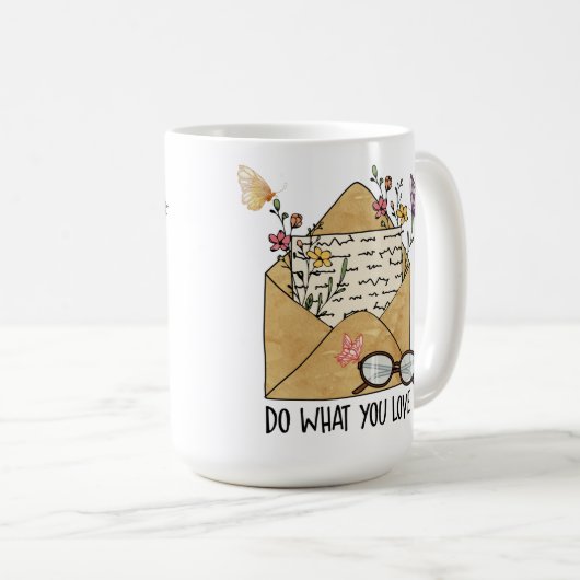 Doe wat je van wilde bloemen houdt. koffiemok (Voorkant rechts)