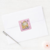Doe wat je van wilde bloemen houdt. vierkante sticker (Envelop)