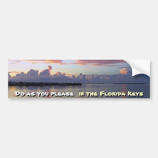 Doe wat je wilt in Florida Keys Bumpersticker (Voorkant)