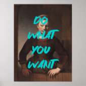 Doe wat je wilt Renaissance Schilderij Quote Wall Poster (Voorkant)