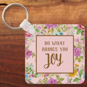 Doe wat Joy Floral brengt Sleutelhanger