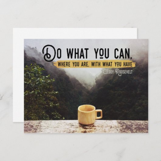 Doe wat u kunt Inspirerend Briefkaart (Voorkant / Achterkant)