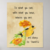 Doe wat u kunt, met wat u Citaat hebt Poster (Voorkant)