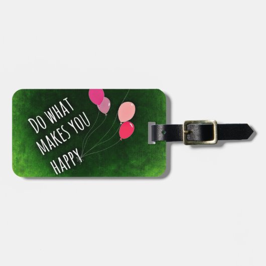 Doe wat u tevreden Inspirerend citaat maakt Bagagelabel (Voorkant horizontaal)