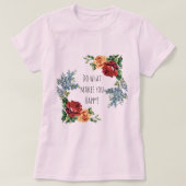 Doe wat u tevreden maakt over de  Waterverf Rozen T-shirt (Design voorkant)