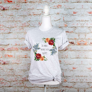 Doe wat u tevreden maakt over de  Waterverf Rozen T-shirt