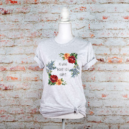 Doe wat u tevreden maakt over de Waterverf Rozen T-shirt
