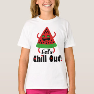 ❤️🍉😋Doe Watermeloen Dans & Chill Meisjes' Basic T-shirt