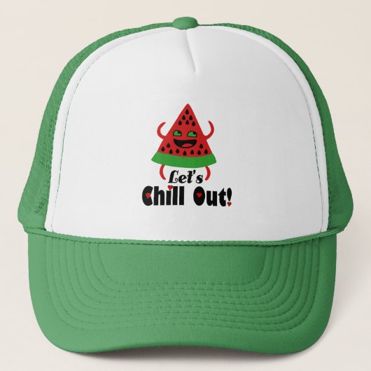 ❤️ 🍉Doe Watermeloen Dans & Chill 😋 Trucker Pet (Voorkant)